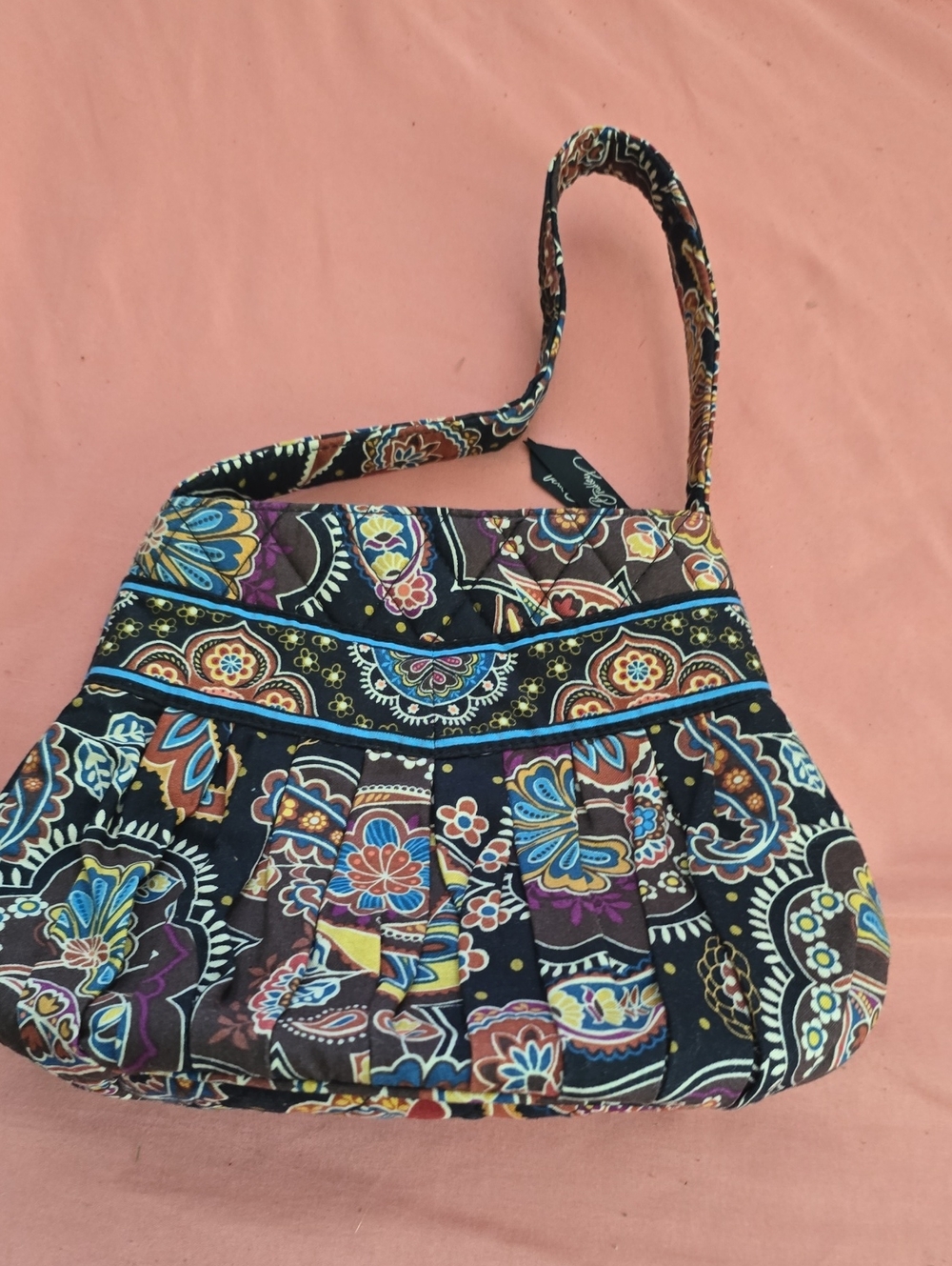 Printed Quilted Shoulder Bag in Multicolor
